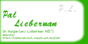 pal lieberman business card